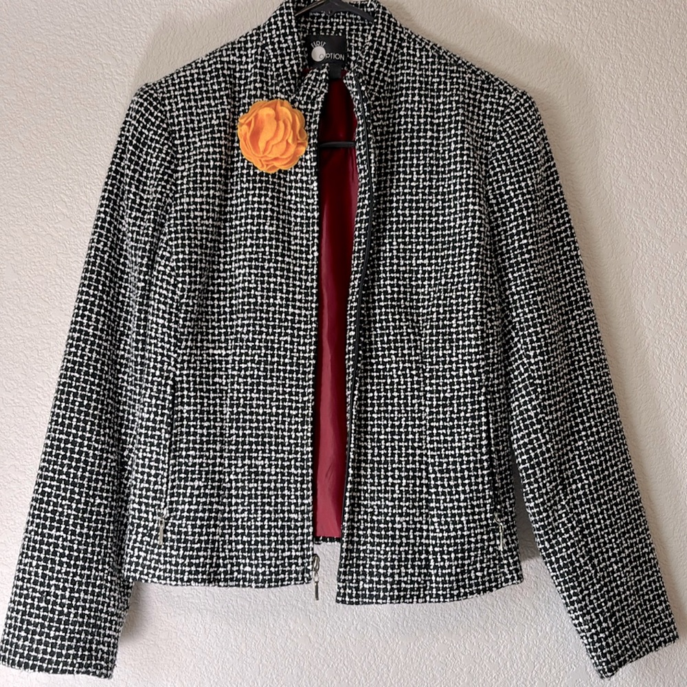 Black and white dress jacket